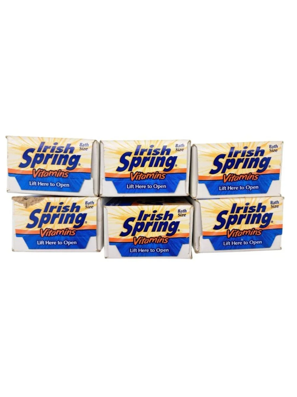 Vintage Irish Spring Soap Vitamins 4 Oz Bars Lot Of 6 Discontinued Retired New